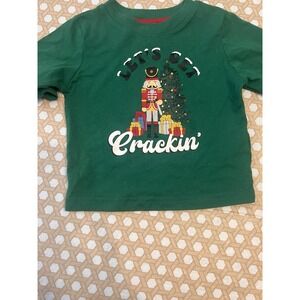 Kids Christmas shirt size 12  Months Green Long Sleeve Christmas